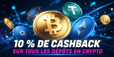 10 pour cent de cashback sur tous les dépôts en crypto